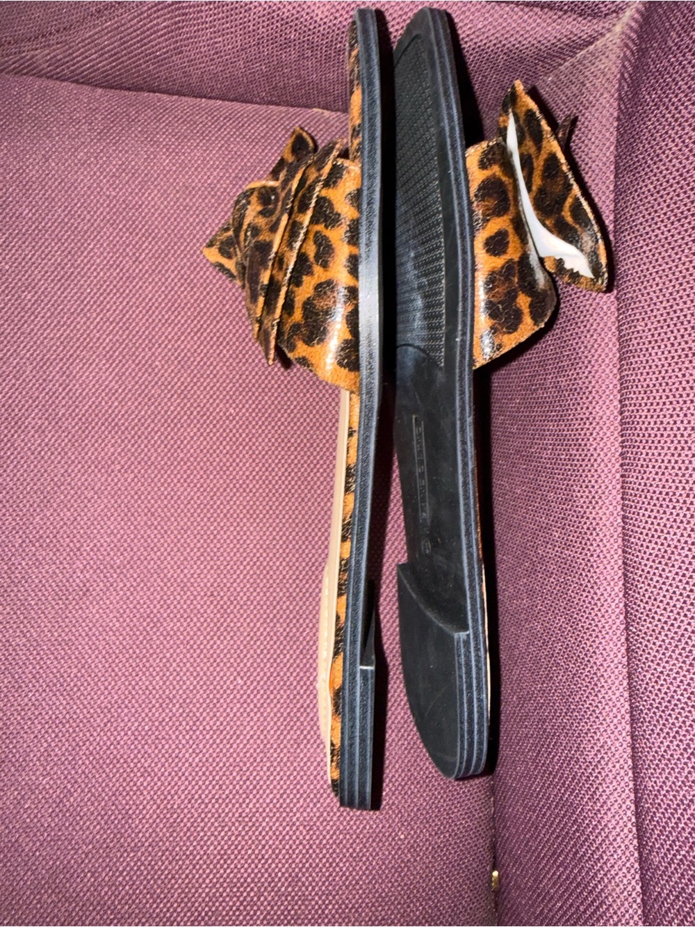 Bandolino Leopard Knot Slide Sandal in Brown and Black - Picture 8 of 8